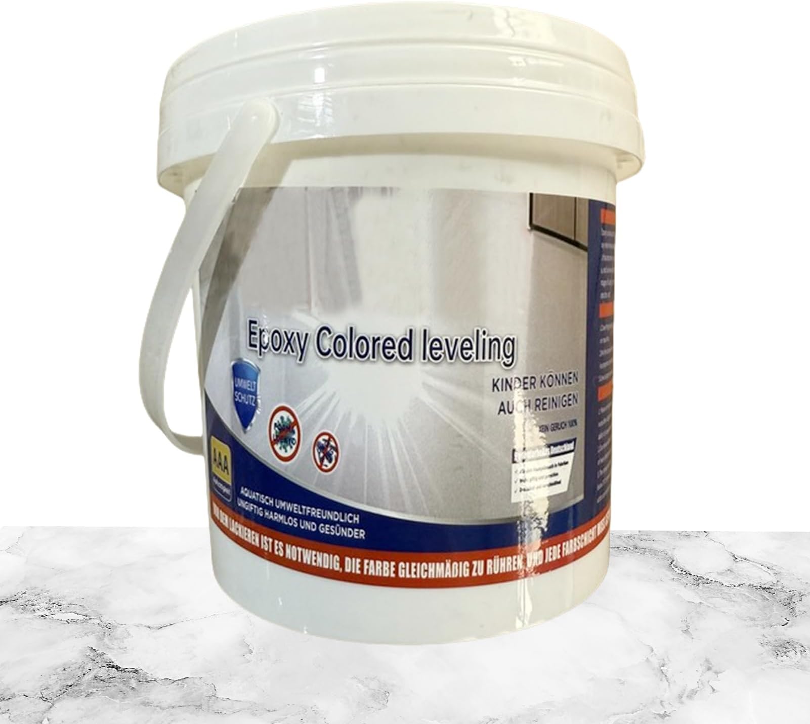 Epoxy Colored Sand Paint, High Gloss Marble Effect Coating, Self Leveling Water Based Finish For Anti Skid Protective Layer, Concrete Tile Wood, Floor Refinishing Solution Home