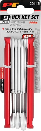 Miniatura 5 de Performance Tool Juego de llaves hexagonales de brazo largo métrico 20148 - Acero al cromo vanadio para mayor resistencia y durabilidad con extremos