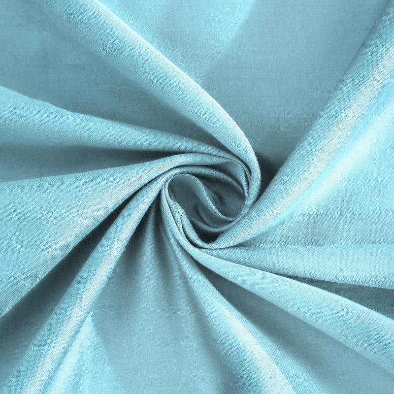 Image of Naksh Bedsheet for Double Bed King Size Plain 210 TC with 2 Pillow Covers | 100% Pure Cotton | 210 Thread Count | Soft, Breathable Fabric Built for Daily Use | Bed Sheet Double Bed | Aqua Blue |