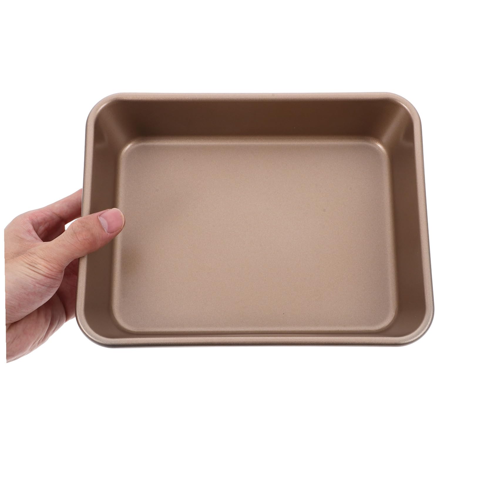 3 piezas Moldes para Horno de Acero Carbono Resistente Antiadherentes y Profundos Bandejas Rectangulares Doradas para Bizcocho Lasaña y Pan para Repostería y Cocina Horno