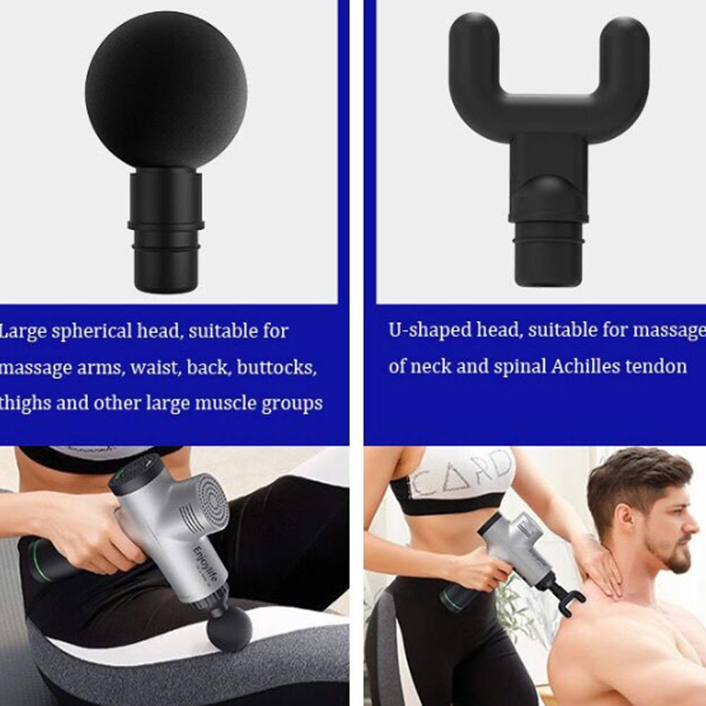 Pistola per Massaggio Muscolare Pistola per Fascia Elettrica Pistola per Massaggio Rilassatore Muscolare Massaggiatore Shock Gun Fitness Fisioterapia lo Strumento Può Sostituire la Testa di Massaggio