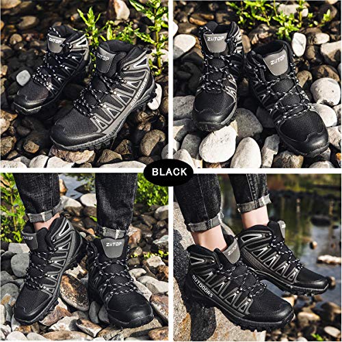 Ziitop Mens Hiking Boots Breathable Lightweight Trekking Backpacking Mountaineering Boots High-Traction Grip Outdoors Hiker Boot For Men thumb #6