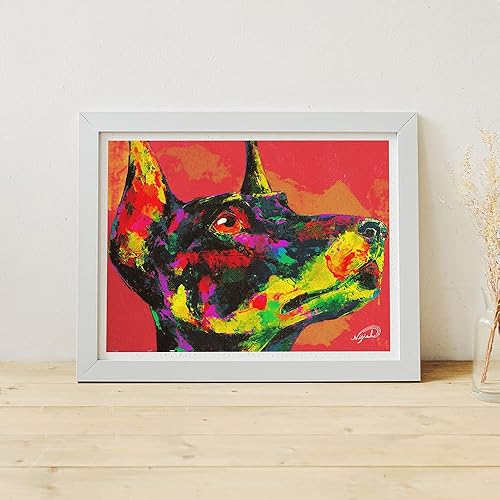 Miniatura 2 de Pintoo NiJiSuKe - Rompecabezas de 1200 piezas para adultos - Precioso rompecabezas de plástico Doberman Pinscher para decoración del hogar, cero