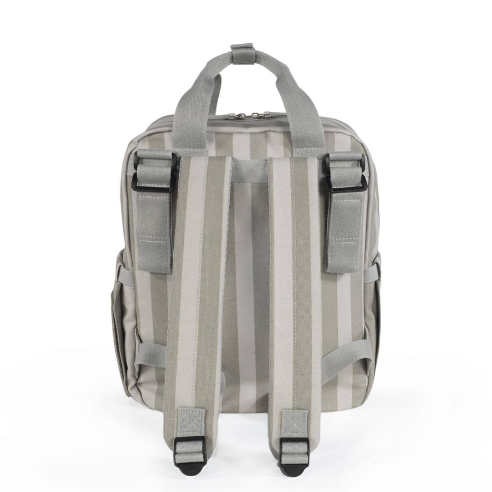 Walking Mum Sintra Bolso de Paseo Rayado y Mochila – Bolso Multifuncional para Bebé 2 en 1 - Verde