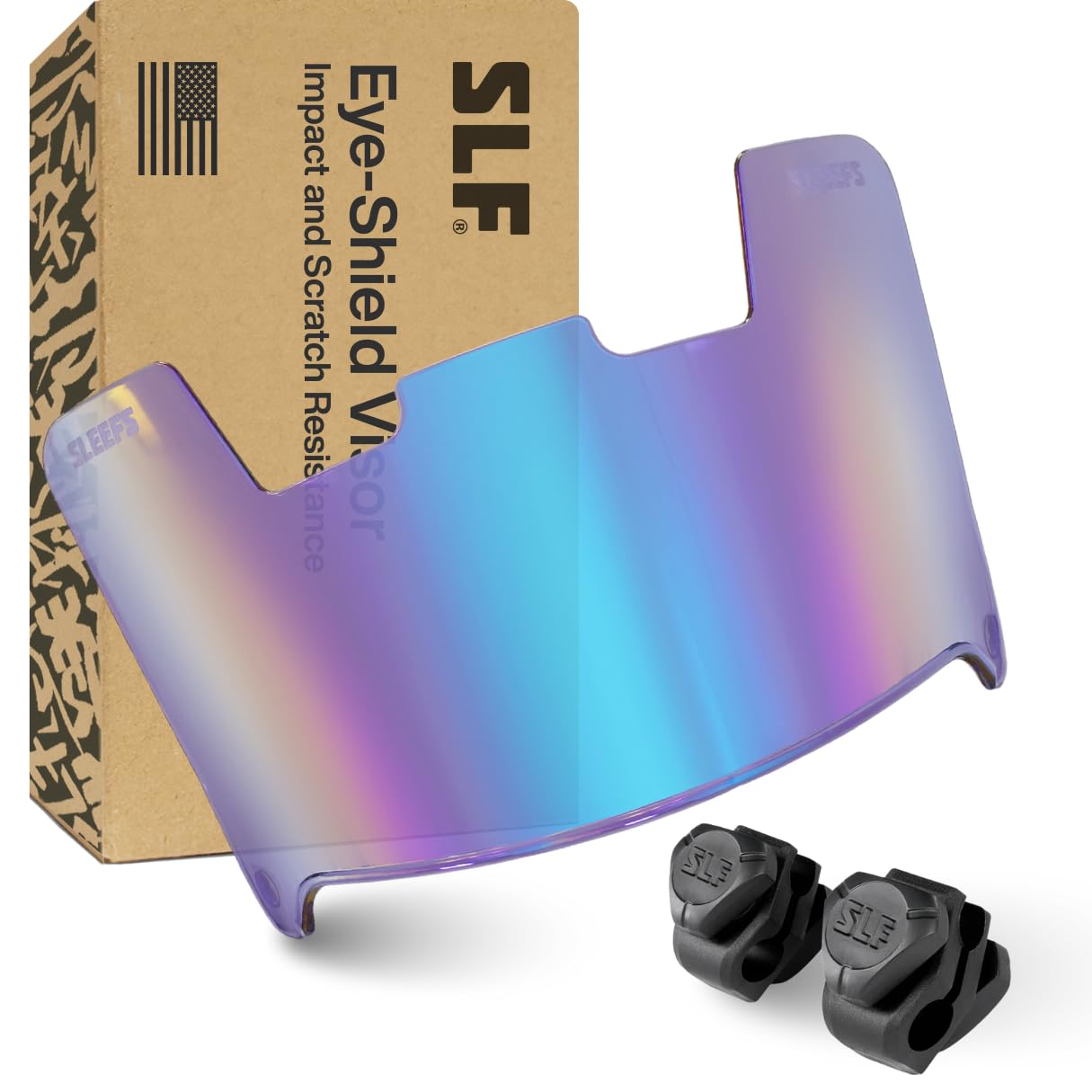 SLEEFS Bifrost Rainbow Football Helmet Eye-Shield Visor