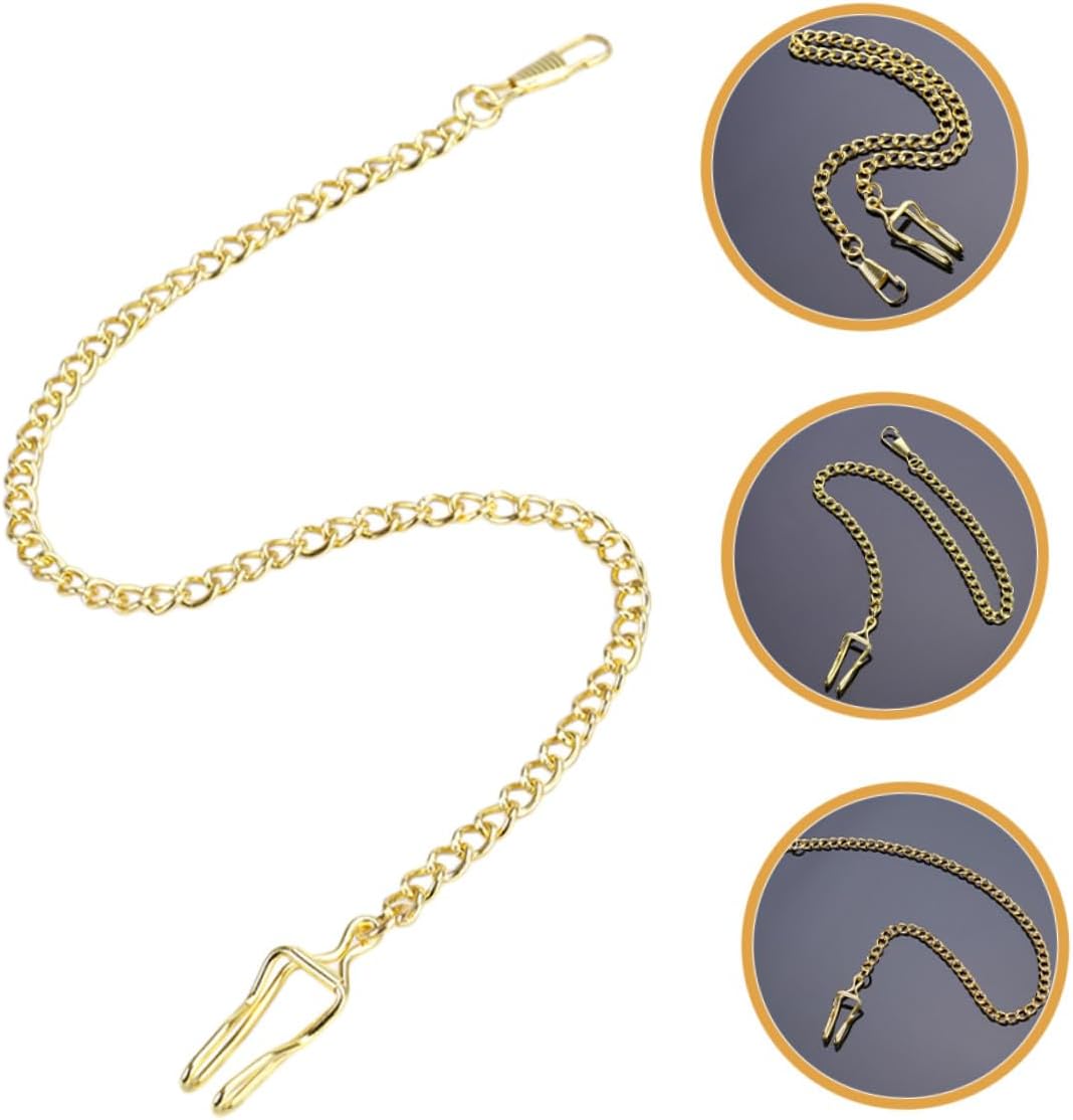 2pcs Adjustable Vintage Pocket Watch Chains for Men Waistcoat Chains Wear-Resistant Trousers Decorative Accessories Fit for Various Pocket Watch