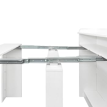SUSUROSE 98.4'' Extendable Dining Table, Modern Extendable
