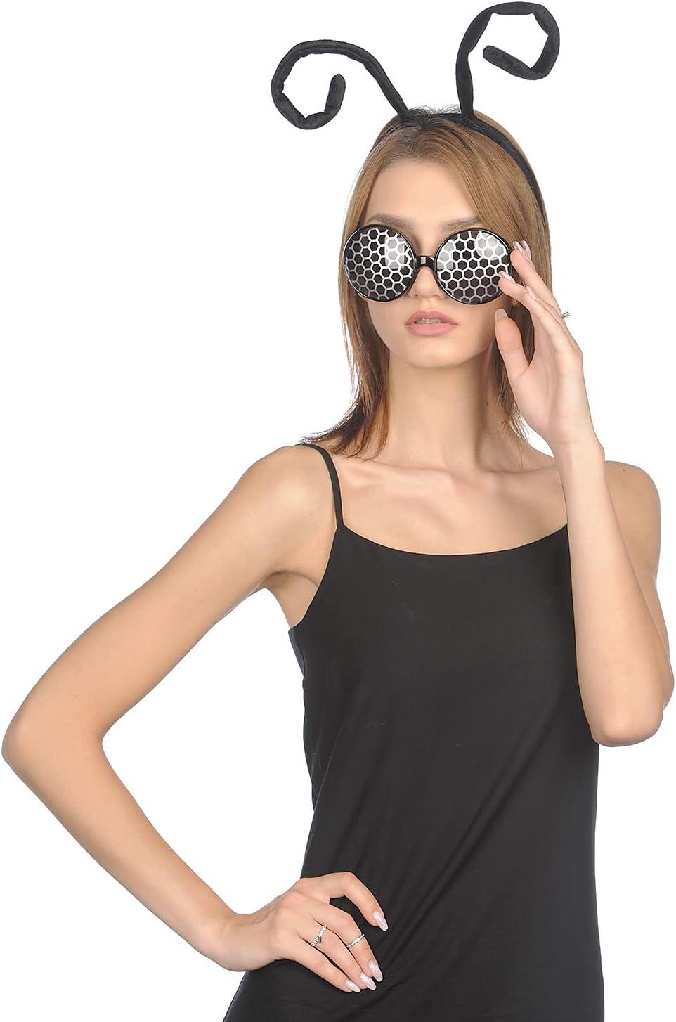 Funcredible Bug Antenna Headband & Glasses – Insect Costume Headwear for Adults – Perfect for Halloween, Festivals, Concerts, Cosplay & Themed Events - Image 4