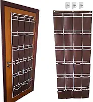Sapateira 24 Nichos Organizador Porta Sapatos 12 Pares Parede ou Porta Grande Para Calçados 42/43 (Marrom)