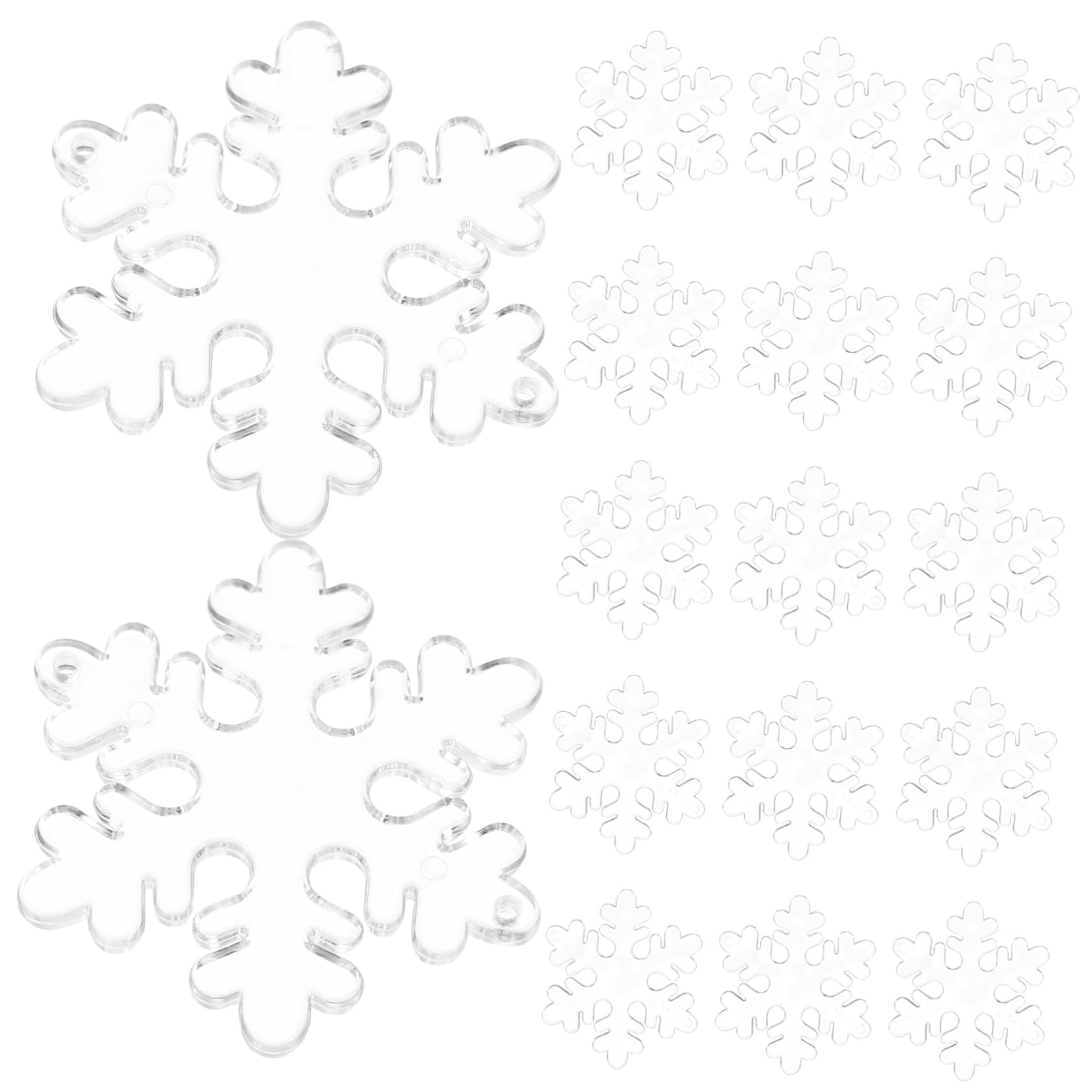 TOPBATHY 300 Uds De Nieve Transparente Decoración del Árbol De Navidad Decoraciones Colgantes De Invierno Adorno De Árbol De Navidad Colgante De De Nieve De Navidad Adornos De
