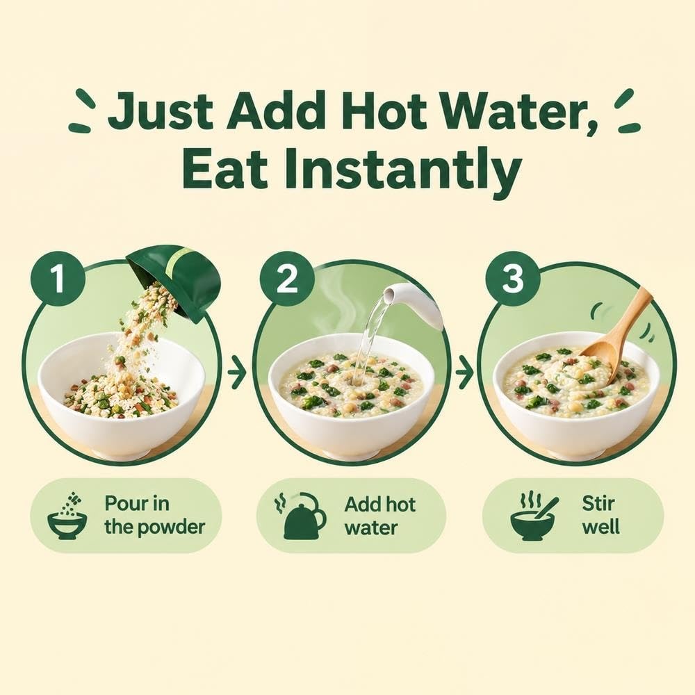 Porridge di verdure istantaneo, 5 buste, 10 porzioni