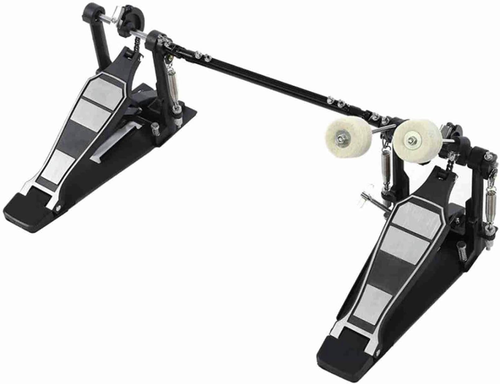 Double pédale de grosse caisse – Système d'entraînement à double chaîne pour une réponse fluide, cadre en métal renforcé pour plus de stabilité et de durabilité