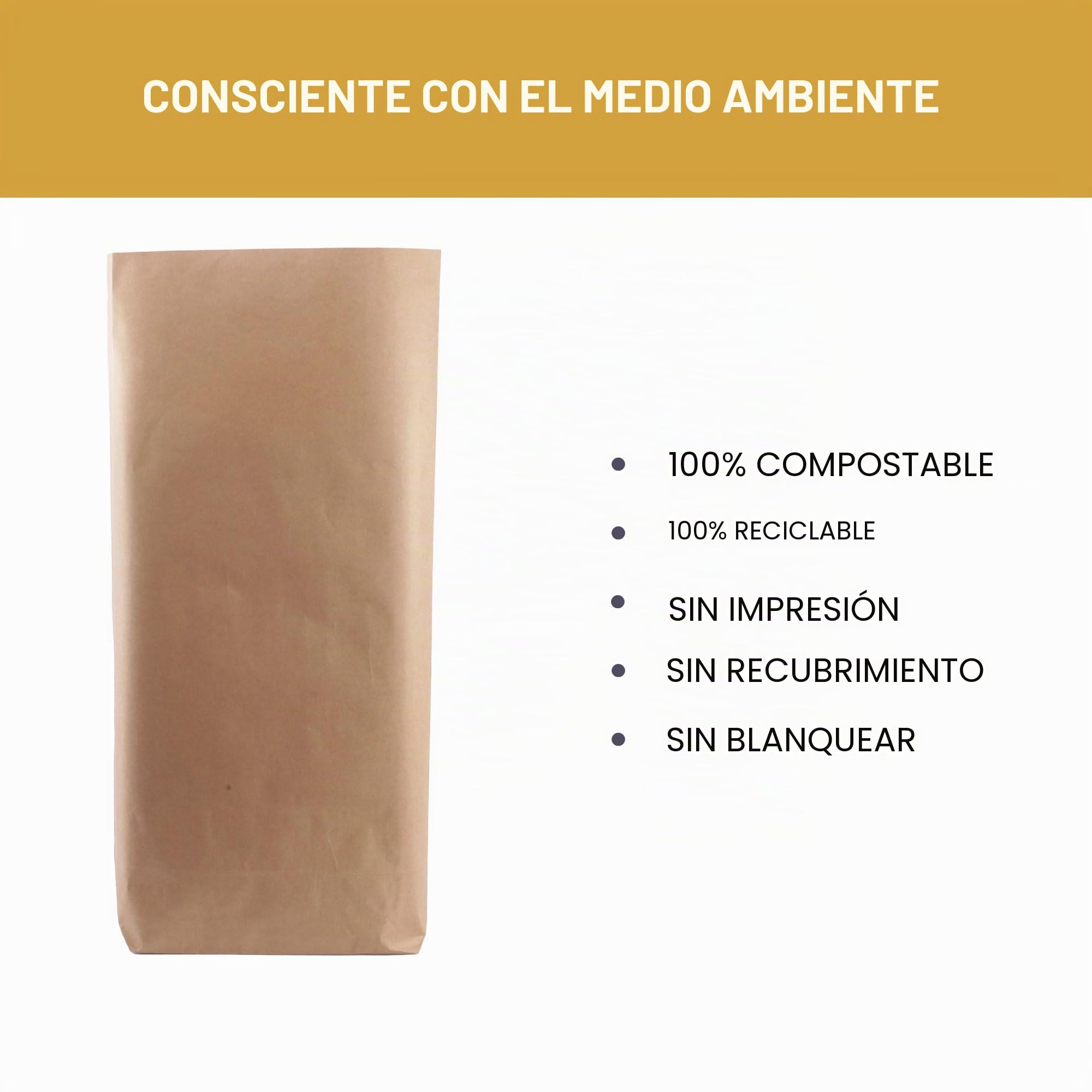30 bolsas de papel 50L para residuos orgánicos, resistentes