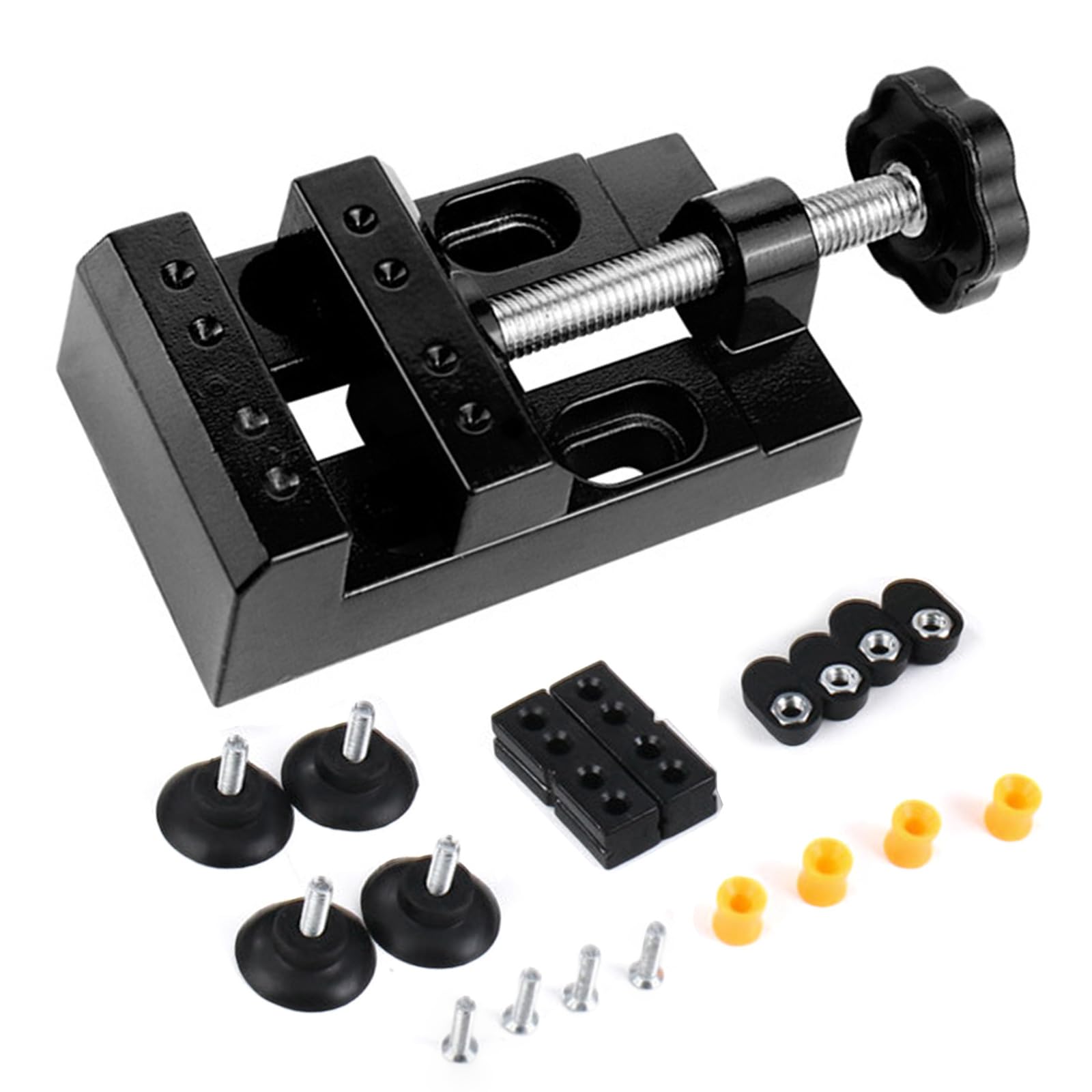 Crffz C Portable Adjustable Rafting Vise For Watchmakers & Hobbyists, 55Mm Grip Aluminum Tool With Stable Base Miniature Generi Flat Lamps