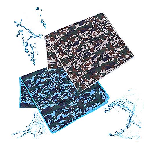 (ケヤカ) Keyaka 冷却タオル 2枚セット 熱中症対策 ひんやりタオル 冷感タオル 迷彩 全6タイプ スポーツタオル 速乾 軽量 吸水 クールタオル アウトドア ヨガ 水泳 山登り 野球 屋外作業 運動会 プレゼント