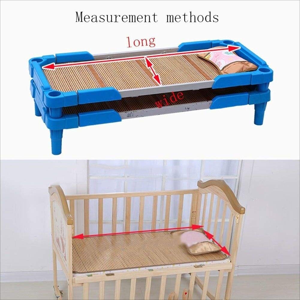 Coprimaterasso pieghevole coprimaterasso estivo materassino liscio traspirante famiglia passeggini, 18 misure (colore : naturale, Dimensioni: 55x135cm)