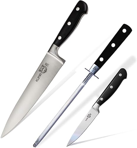 KUMA Juego de cuchillos de chef (3 artículos)  Cuchillo de chef de 8 pulgadas para tallar, rebanar, picar  Gran mango ergonómico  Cuchillos de disponible en Yaxa Costa Rica