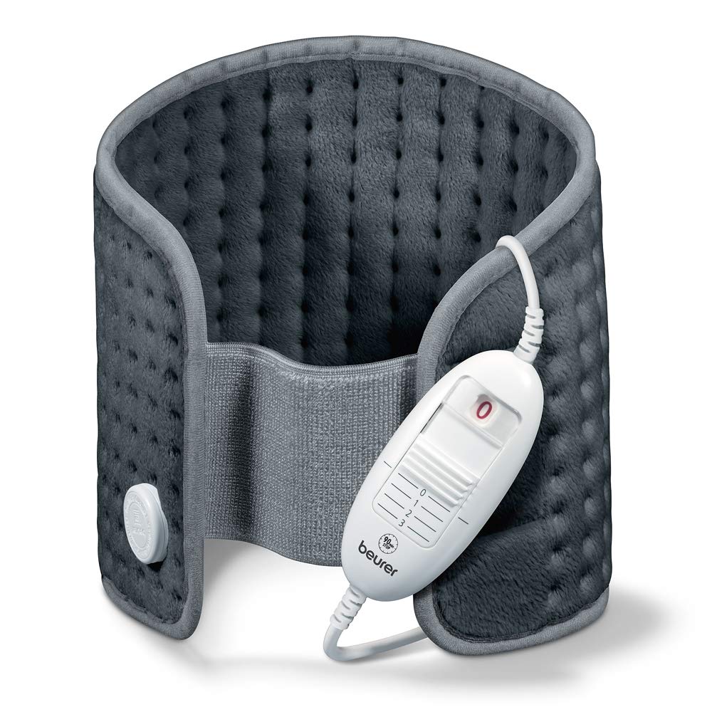 BeurerHK49 Cosy Abdominal and Back Heat Pad | Wrap-Around Fit For Targeted Relaxing Warmth | 3 temperature settings | Adjustable hook-and-loop fastening | Machine washable