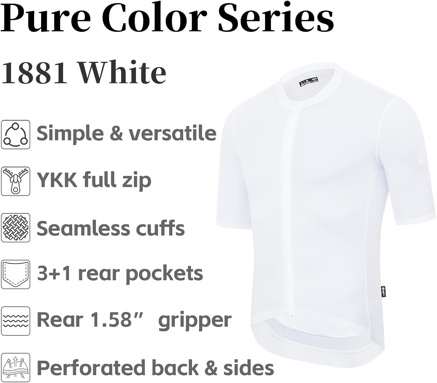 YKYWBIKE Cycling Jersey Men with Pockets Bike Jersey Short Sleeve Biking Shirts for Men Cycling Breathable MTB Biker Shirts