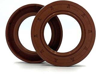 Seal Washer Rubber Oil Seal, ID 15 MM TC Oil Seal Skeleton, Brown Fluoro FKM Fluorine Rubber Hydraulic Spring TC Ring Gasket Gasket Lip (Size : 15x38x7 2PCS)