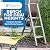 Sorfey Premium 3 Step Modern Aluminum Ladder. Lightweight,-Ultra Slim Profile, Anti Slip Steps, Sturdy-Portable for Home, Office, Kitchen, Photography Use, Aluminum Finish