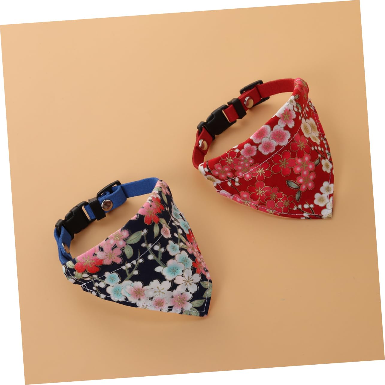 Kisangel 6pièces Collier Bandana pour Chien De Motif Floral Élégant Accessoires Animaliers Réglables Et Confortables