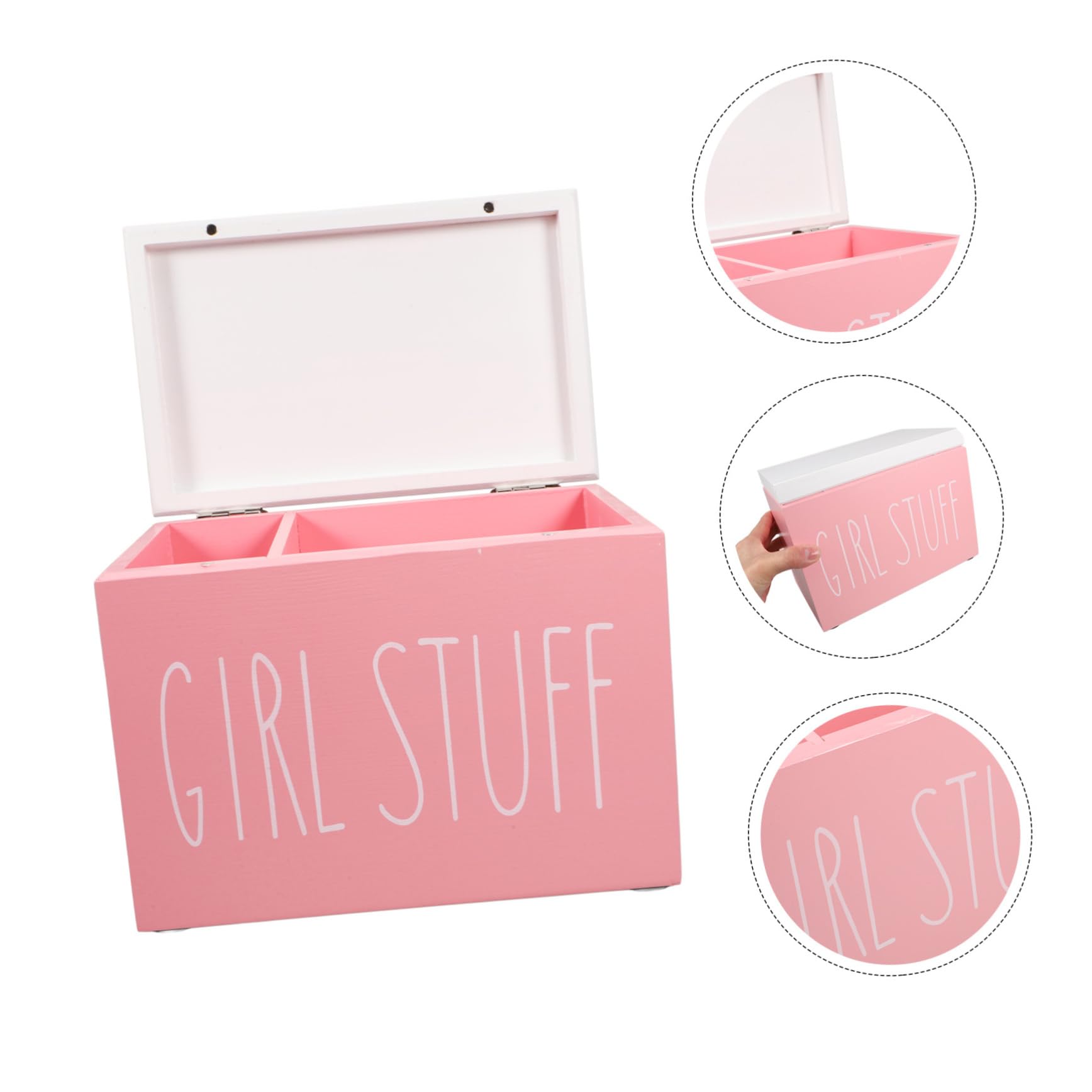 Scatola Legno Per Assorbenti Igienici Con Coperchio Organizer Per Prodotti Femminili Contenitore Di Stoccaggio Per Bagno Design Elegante e Spazio