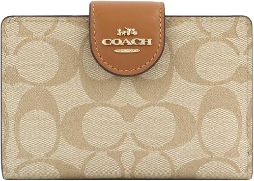Coach Wallet Bi-fold Wallet C0082 Signature Mini Wallet Mini Small Womens IMNLJ Khakilite Saddle