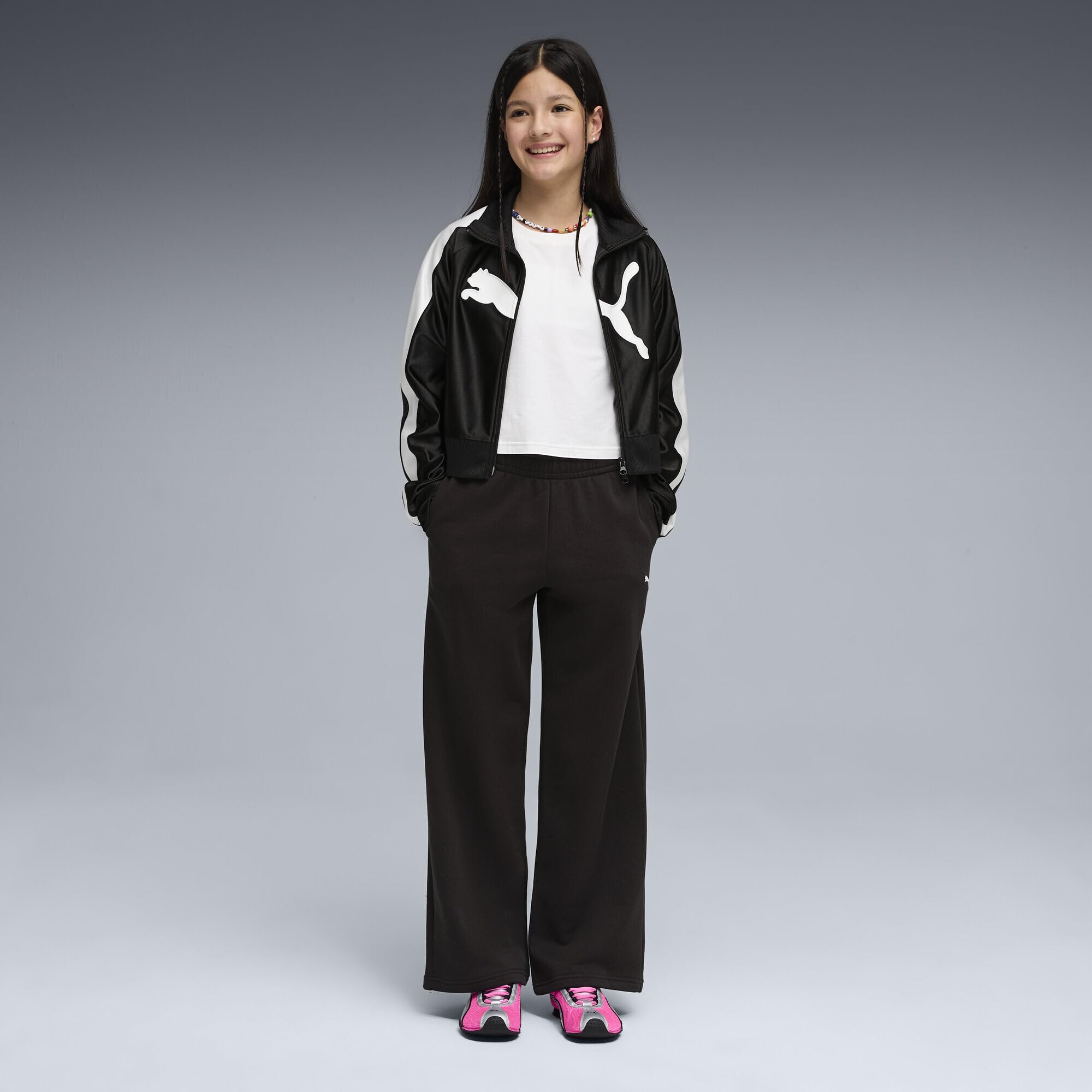 PUMA Mädchen Essentials Hose mit weitem Bein
