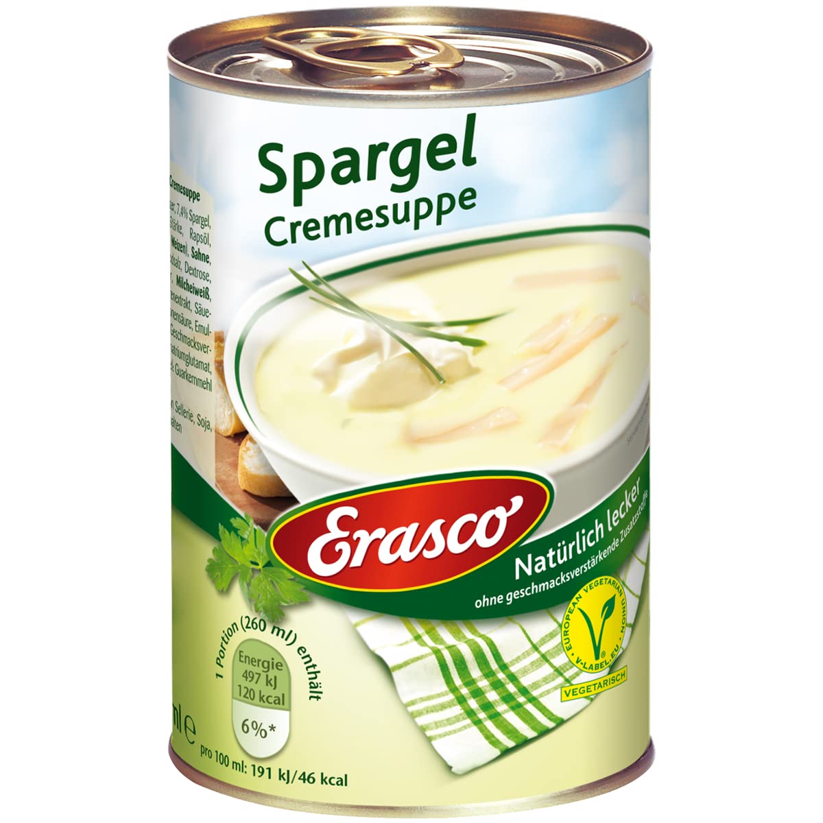 Sopa de espárragos Erasco 390 ml 3 unidades