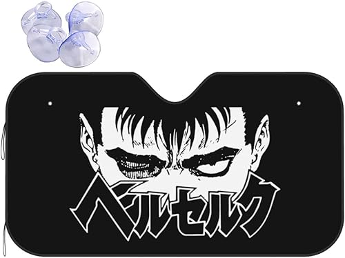 Berserk - Parasol plegable para parabrisas de automóvil, SUV, camión, ventana delantera, acordeón, plegable, mantiene tu vehículo fresco