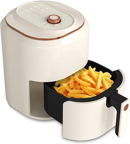 Freidora de aire, cocina eléctrica de tamaño familiar de 8 cuartos de galón sin aceite con 10 funciones de cocción, pantalla táctil digital LCD con