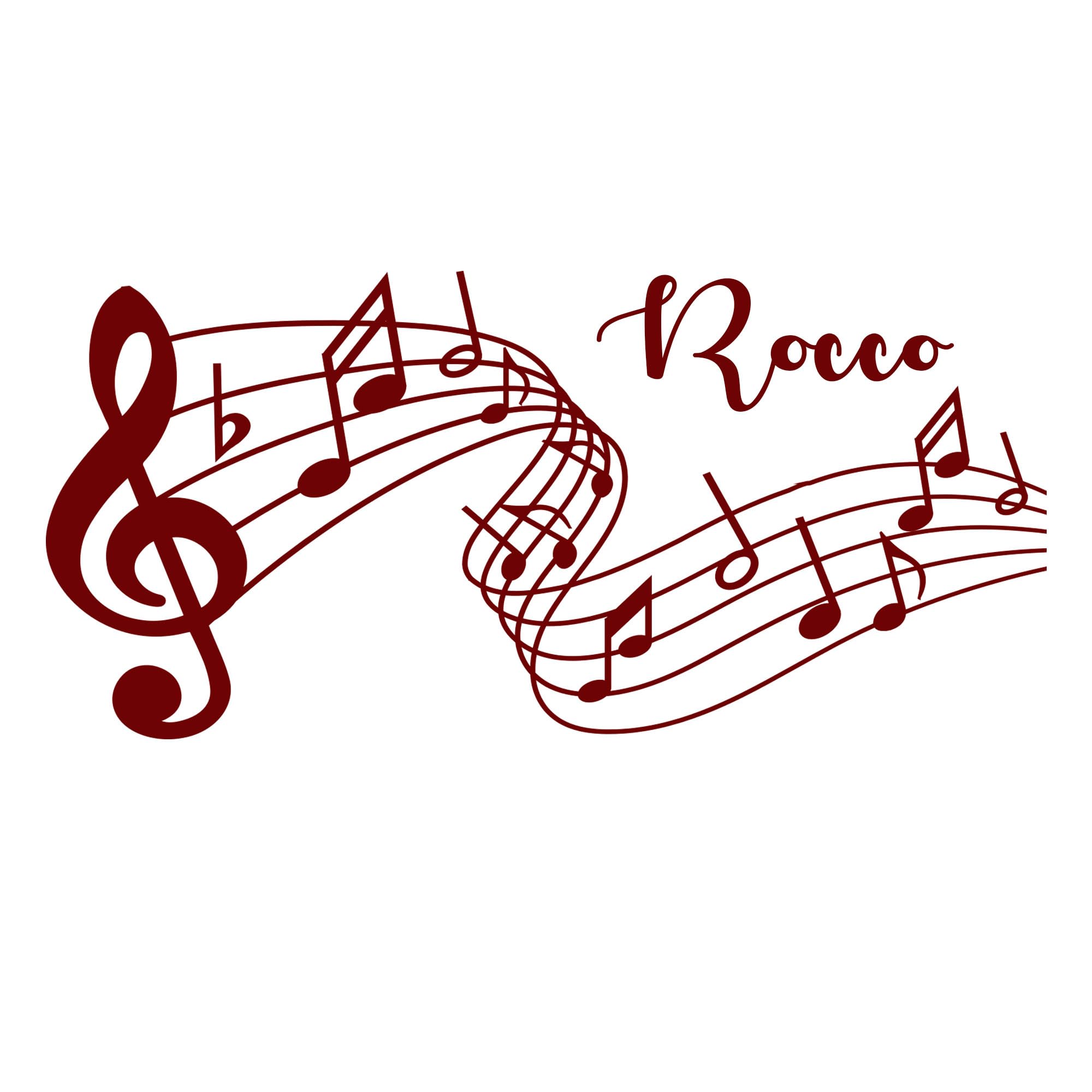 Custom Music Notes Wall Stickers Vinyl, Personalised Name Music Notes wall Art Decals, Studio,Office, Home Decor