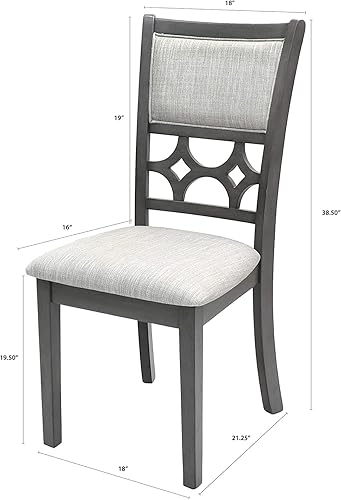 Miniatura 3 de New Classic Furniture Mitchell - Juego de comedor de 5 piezas con 1 mesa y 4 sillas, color gris Gris,marrón cereza,Beige y