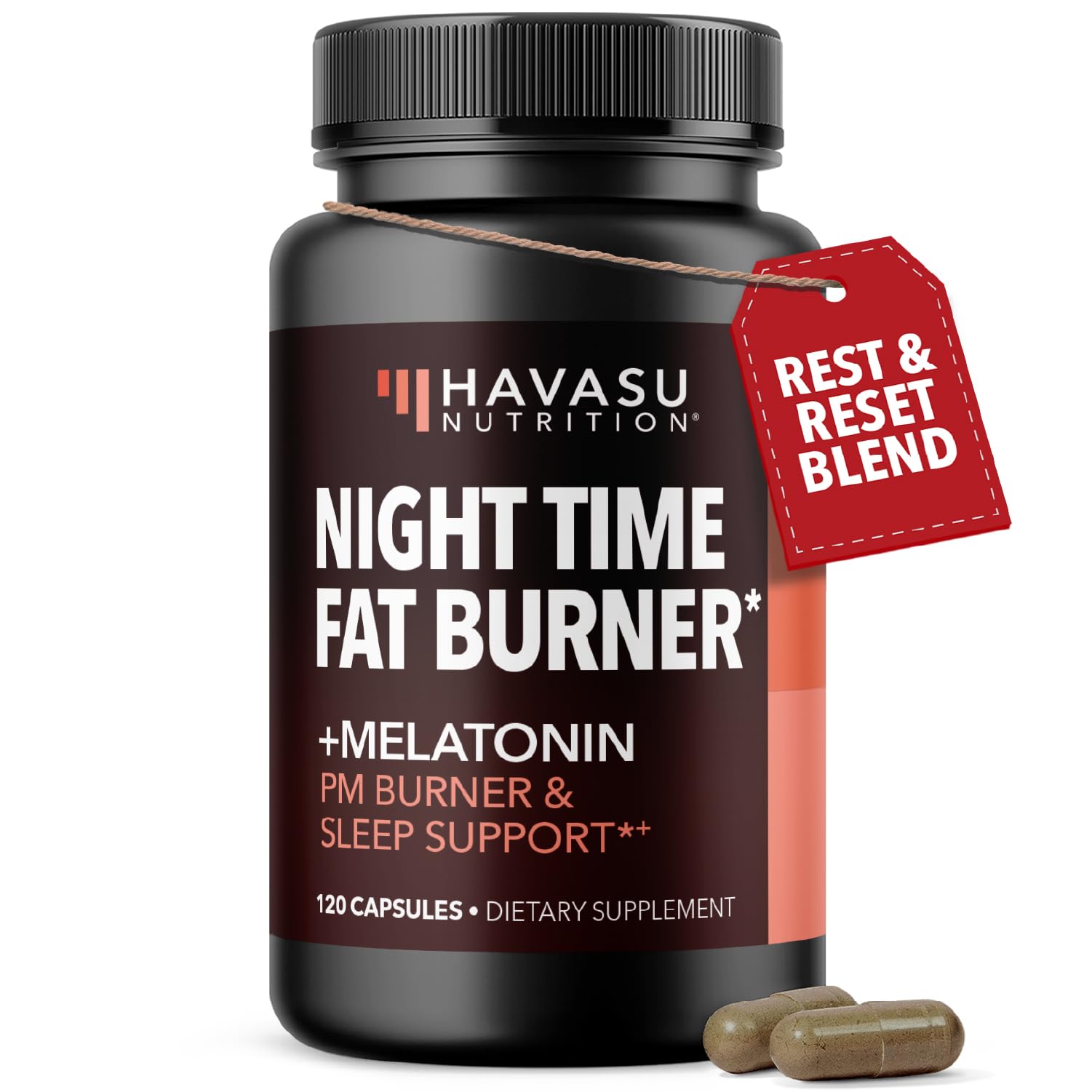 Night Time Fat Burner for Weight Loss Support for Men and Women, 120 Count 120 Count (Pack of 1)