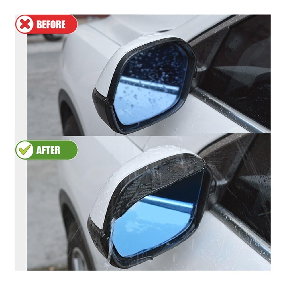 BBTUA 2 Pezzi Deflettore Anti Pioggia per Specchietto Retrovisore per Alfa Romeo Mito 147 156 159 166, Parapioggia Specchietti Paraspruzzi Accessorio Auto