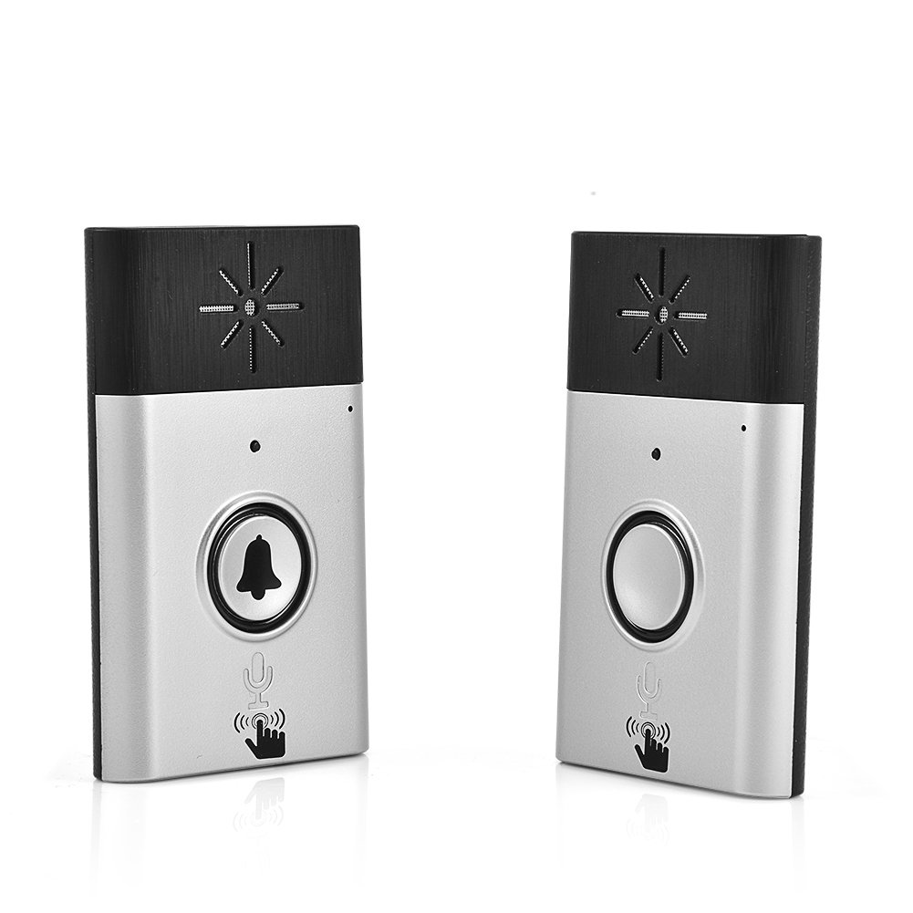 Sonnette et Interphone Vocal Portable 2,4 GHz sans Fil, Système D'interphone avec Installation Facile pour la Sécurité du Bureau à Domicile