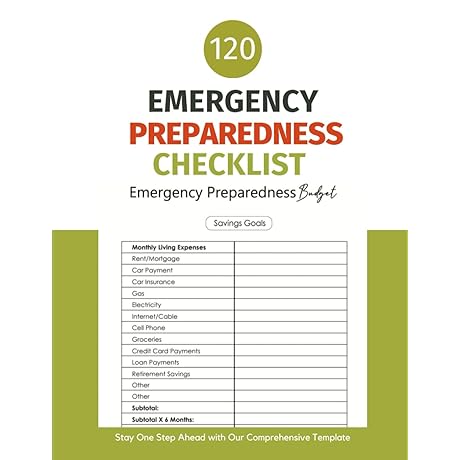 One-Step-Ahead Emergency Preparedness Checklist