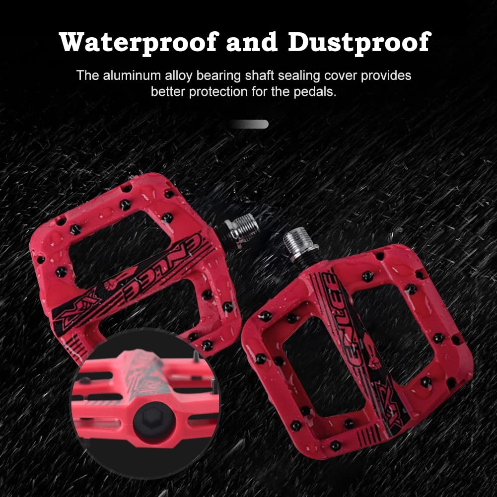 Pedali MTB Postato di Mountain Bike Anti-Vibrazione Anti-Skid Lightweight Nylon Fibre Bicycle Board Pedali Flat MTB