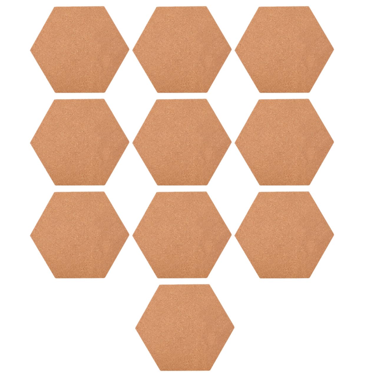 SEWACC 10stücke Fotowand Pinnwand Nachrichtentafel Memotafel Anschlagtafel Naturkork Hinweistafel Hexagon Selbstklebend Für Wanddekoration Büro Schule Restaurant