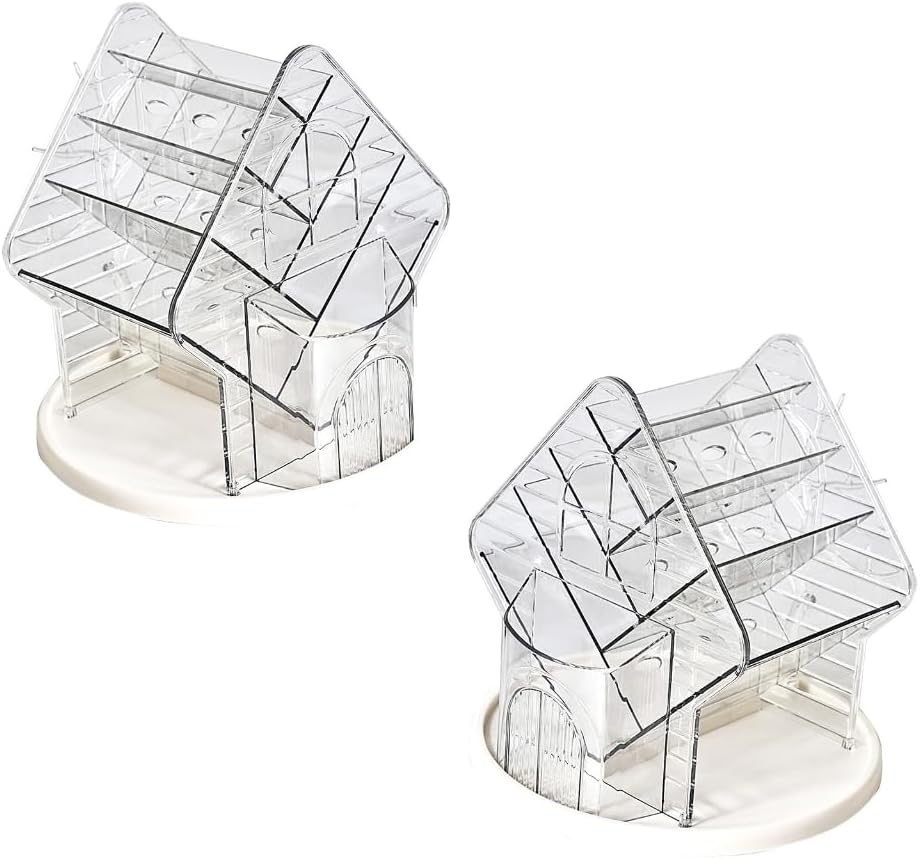 Desktop Makeup Organizers with 360 Rotation and Multiple Compartments for Efficient Cosmetic Storage Jewelry Hanger Rack