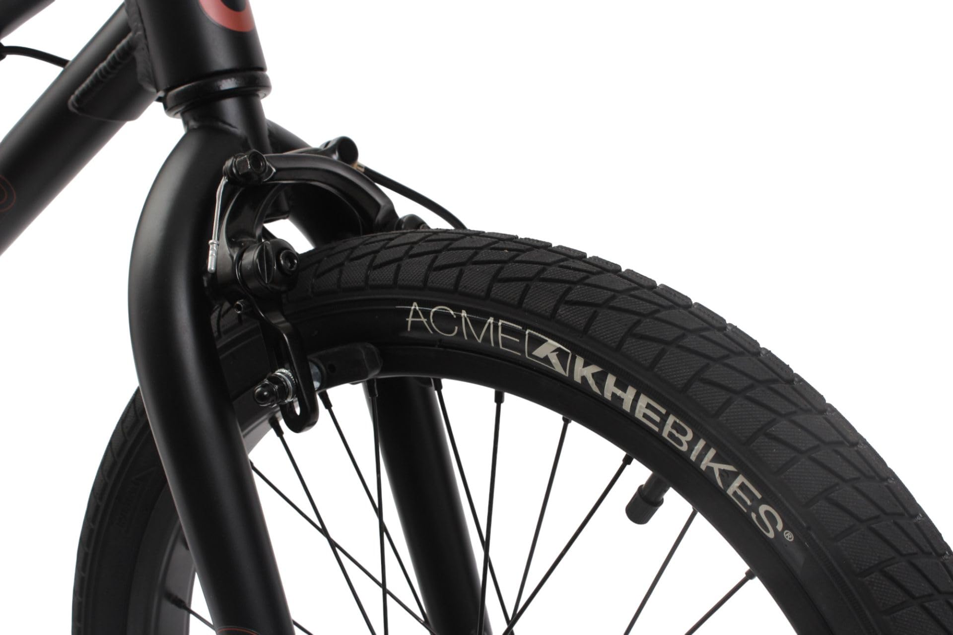 KHE Blaze Vélo BMX 2025 18" – 9,3 kg léger, cadre en aluminium, rotor 360 °, freins en U av/h, pédalier industriel – BMX freestyle pour enfants à partir de 125 cm – Park, Street, Pumptrack - Noir