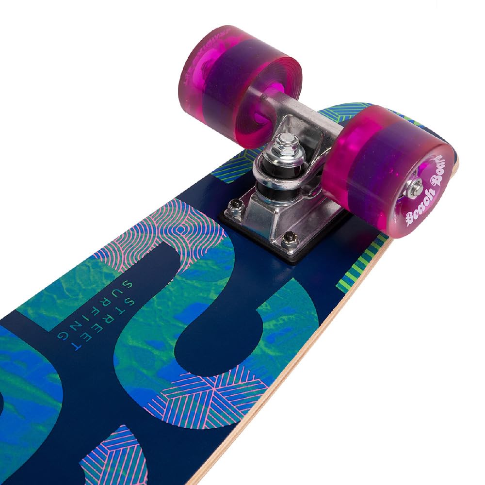 Streetsurfing - Cruiser Beach Board Wood, patineta Unisexo, Black, One Size - 05-06-005-6