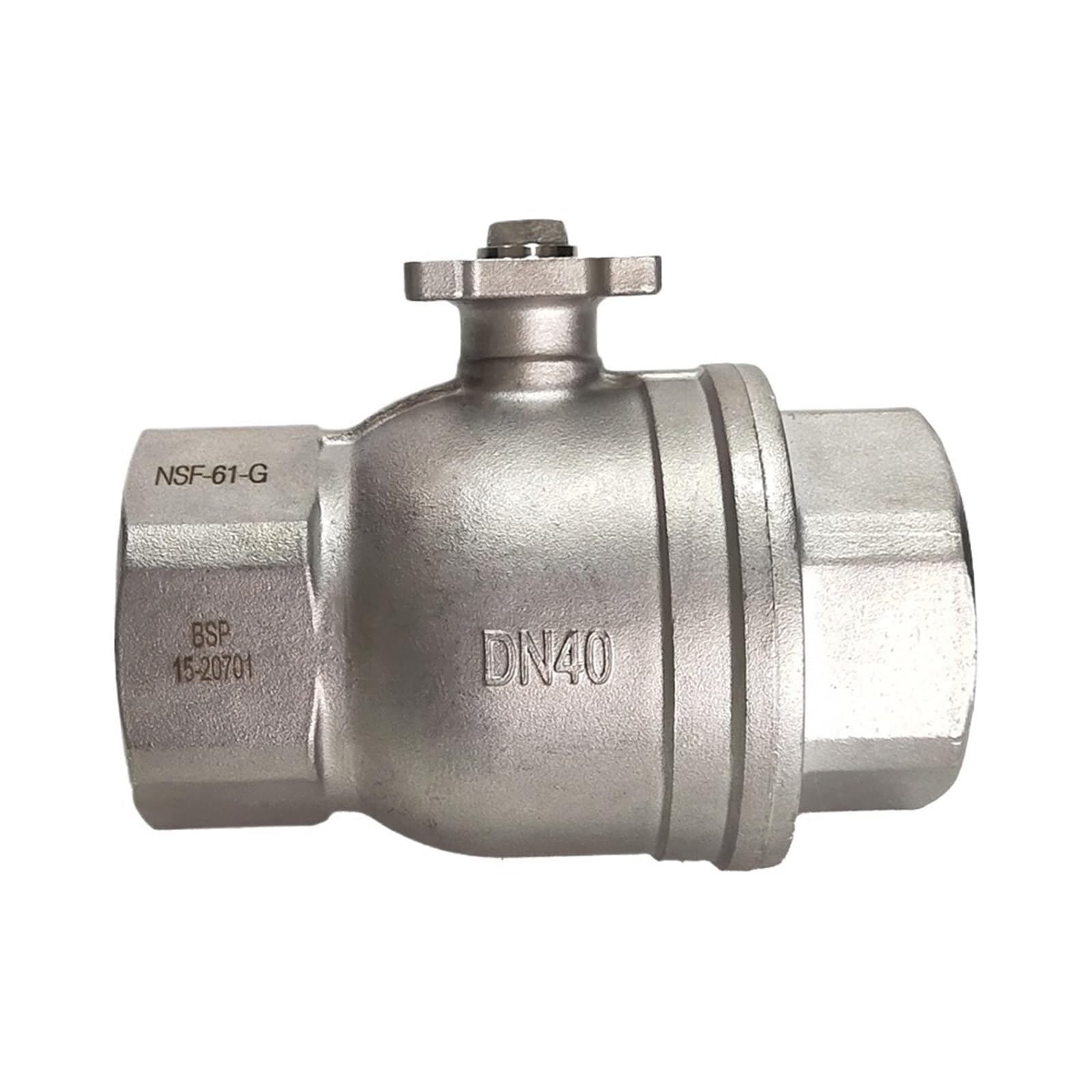 Vanne DN40 inox 316 pour motorisation Tsaifan TFA100-T-C réseau NPT