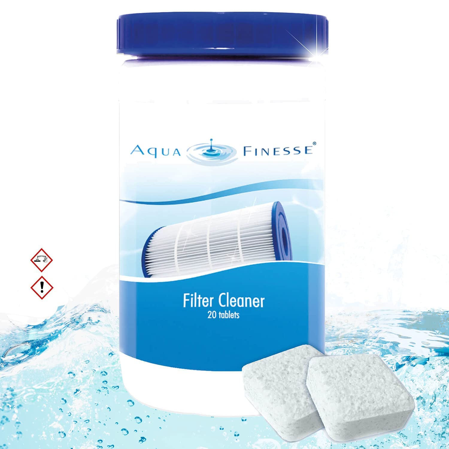 Estelle Filter Reinigungssystem für Whirlpool Filter + AquaFinesse Filterreiniger Tabs