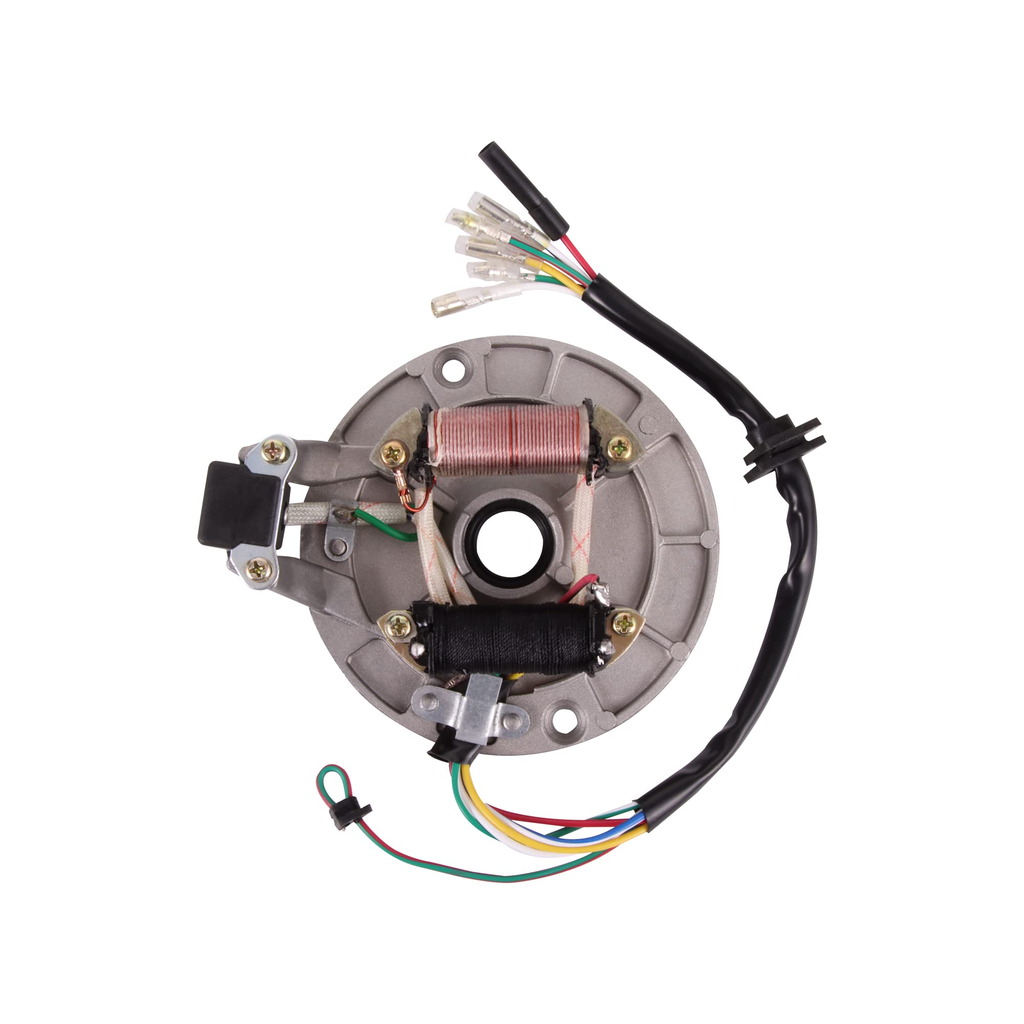 WOOSTAR 2 Coil 6 Wire Ignition Stator Magneto Replacement for Taotao Kazuma SSR 50cc 70cc 90cc 110cc 125cc Dirt Pit Bike ATV 4 Wheeler Quad Go Kart