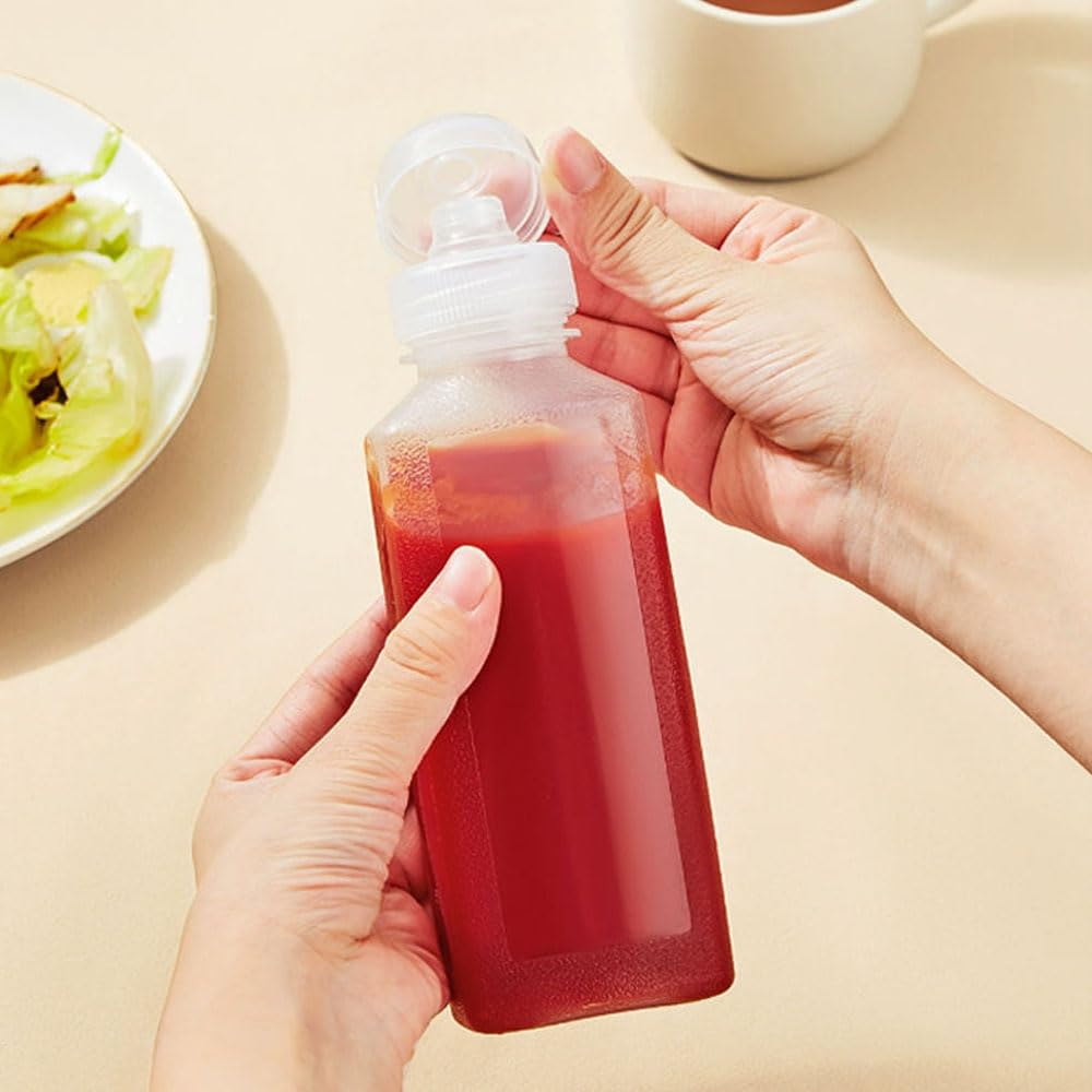 50 bottiglie da cucina per condimenti e condimenti, ricaricabili, per insalata, barbecue, salse, condimenti, cucina, contenitore per olio a tenuta stagna (trasparente, 1000 ml)