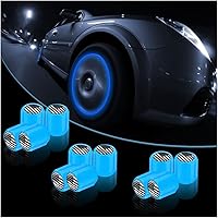 Vista 10 de 12 tapones fluorescentes con forma de calavera para válvulas de neumáticos de automóvil, cubierta de válvula de rueda de ABS resistente a
