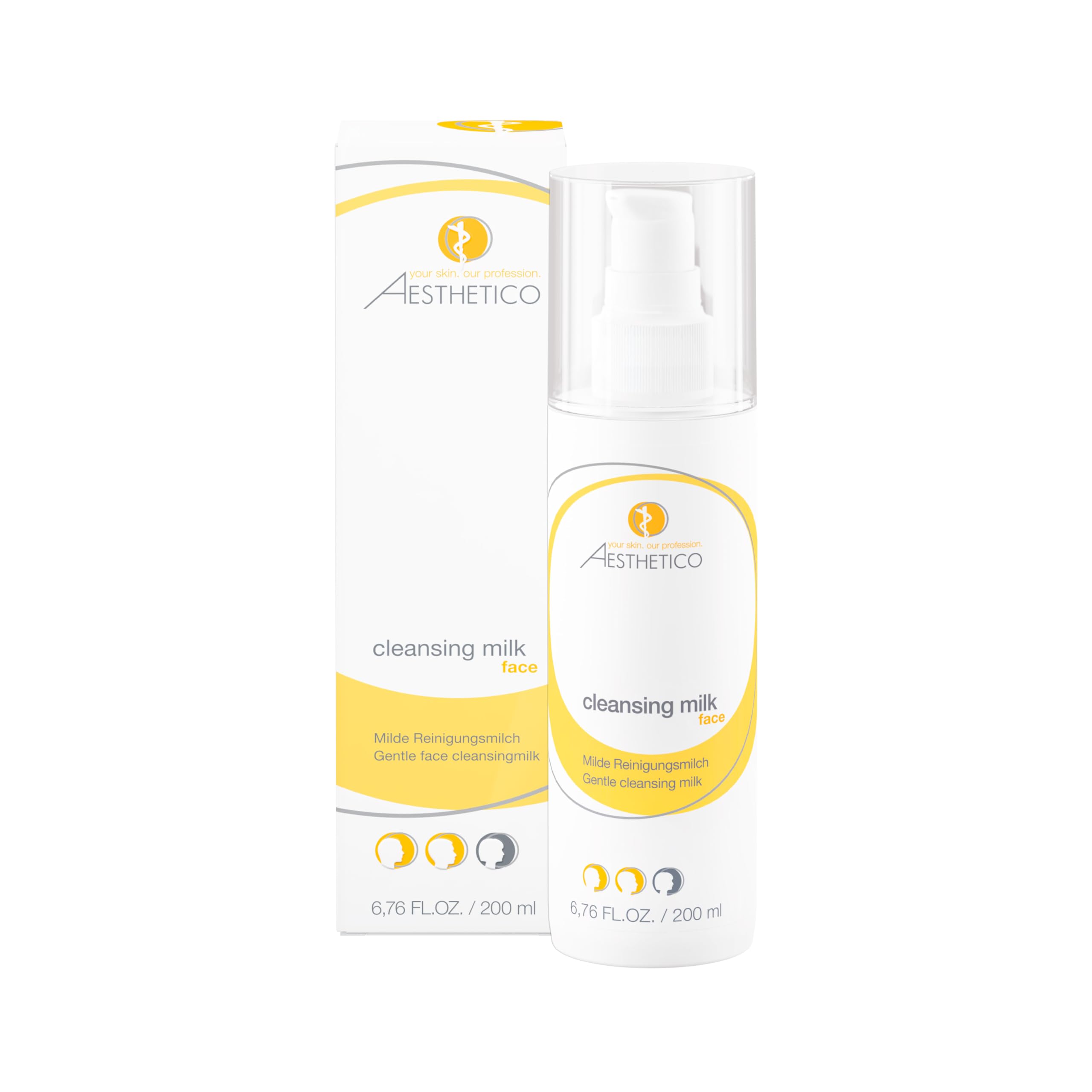 AESTHETICO Cleansing Milk | Milde, seifenfreie Reinigungsmilch für trockene Haut und Neurodermitis-neigende Haut, 200 ml