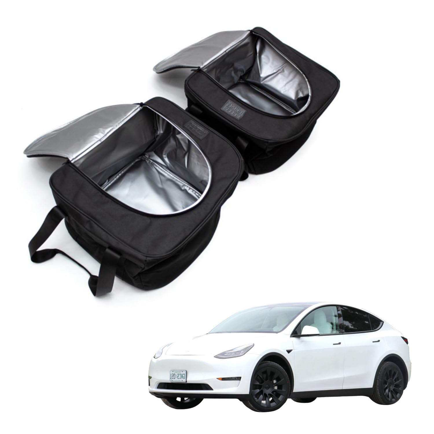 Glacières de Coffre Avant Tesla Model Y 2021 à aujourd’Hui – Lot de 2 – Rangement et Transport sécurisés – Pratiques et efficaces
